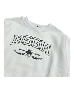 msgm Abbigliamento Felpe MSGM FELPA BIANCA