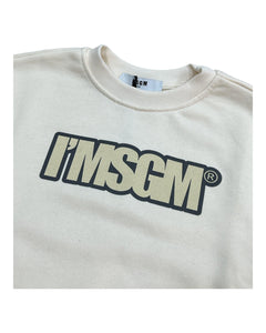 msgm Abbigliamento Felpe MSGM FELPA PANNA