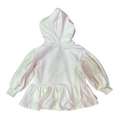 pinko Abbigliamento Abiti Pinko abito neonato in cotone felpato con manica a palloncino colore panna