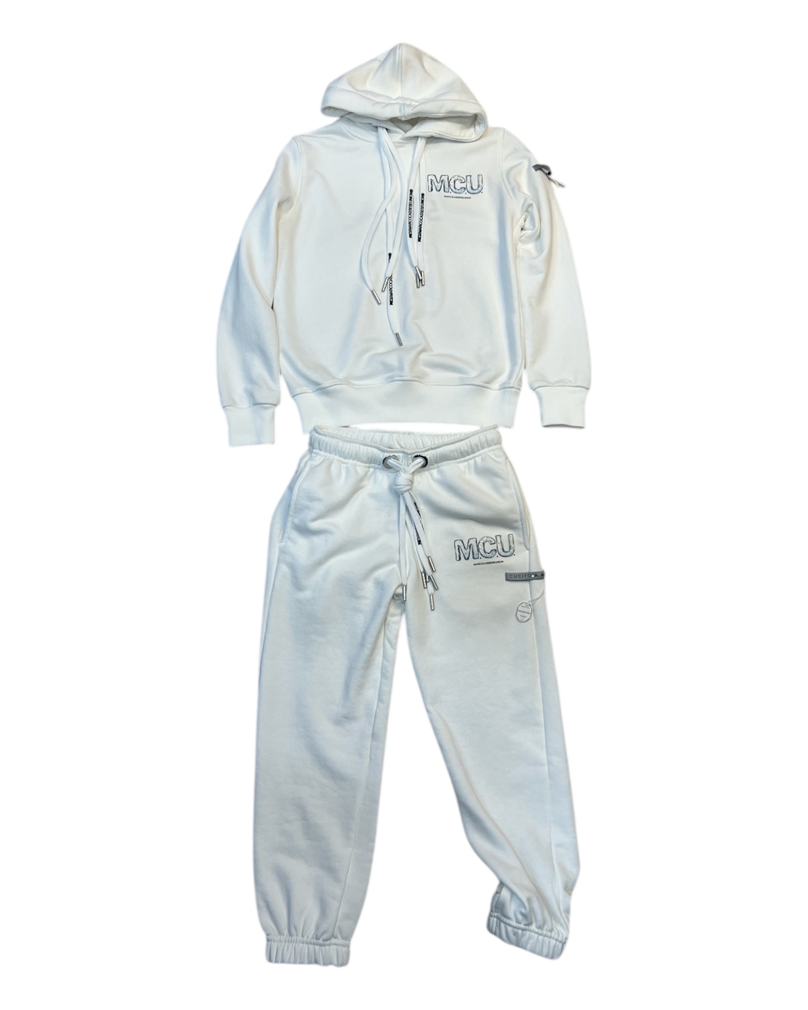 MCU by SWAROVSKI - COMPLETO FELPA CAPPUCCIO E PANTALONE P/E 2025 GARZATO