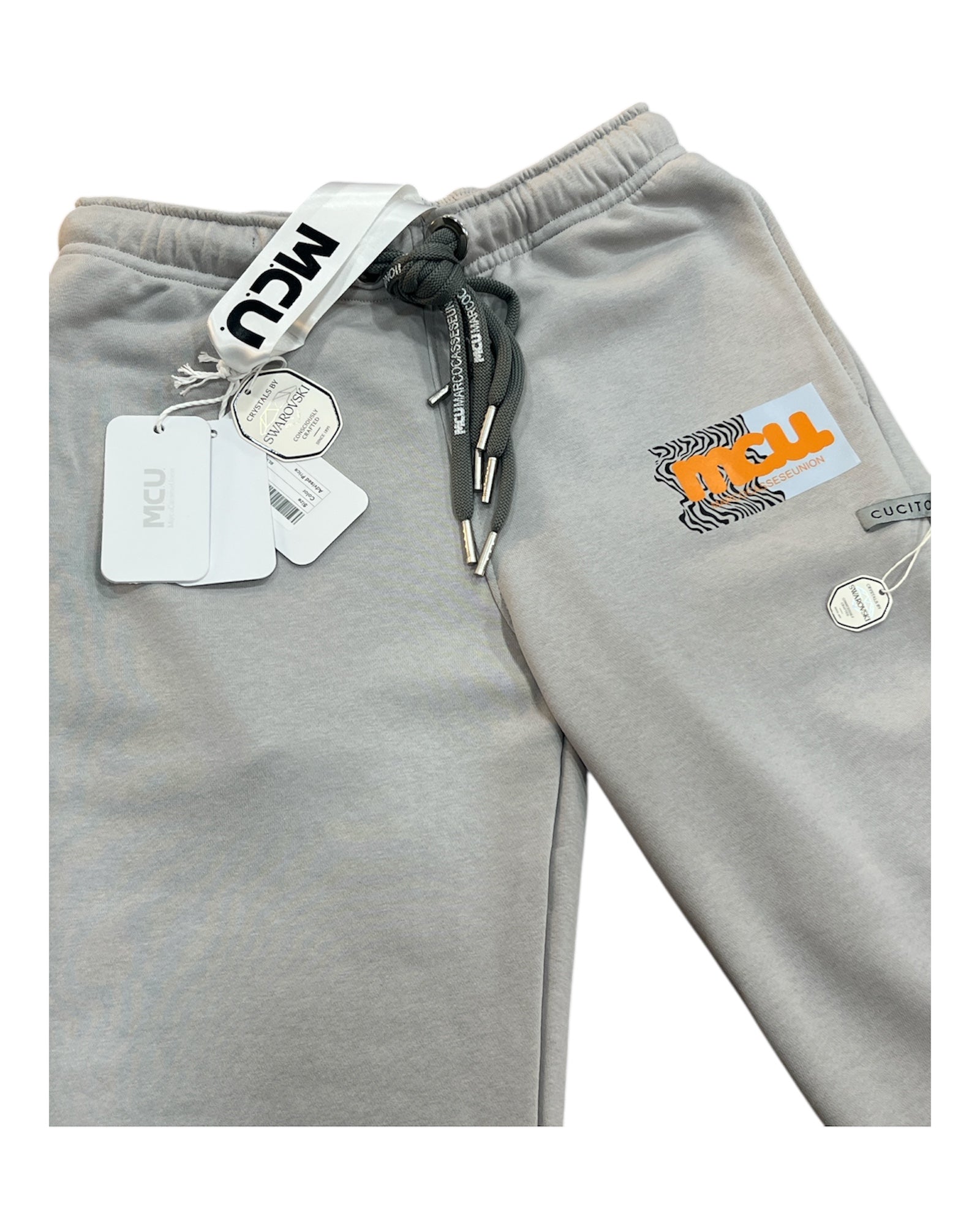 MCU by SWAROVSKI - COMPLETO FELPA CAPPUCCIO E PANTALONE P/E 2025 GARZATO