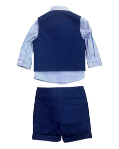 Bikkembergs Abbigliamento Completi 3M BIKKEMBERGS camicia gilet e pantaloncino neonato