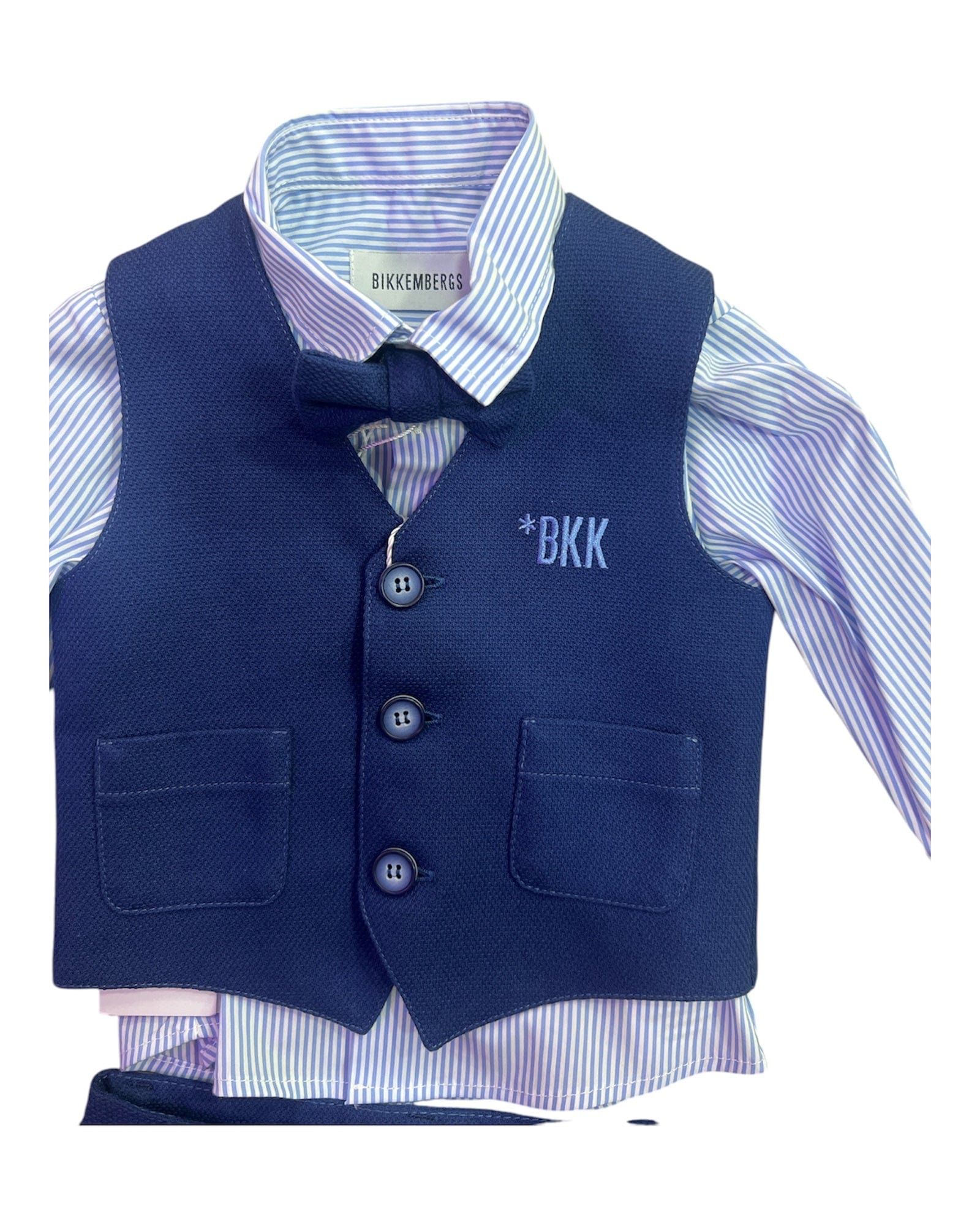 Bikkembergs Abbigliamento Completi 3M BIKKEMBERGS camicia gilet e pantaloncino neonato