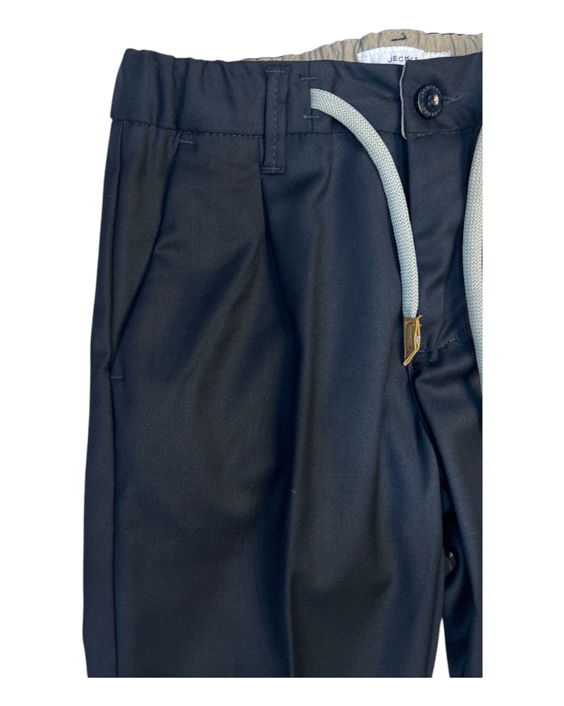 Jeckerson Abbigliamento Pantaloni Jeckerson Pantalone pinces e lacci blu