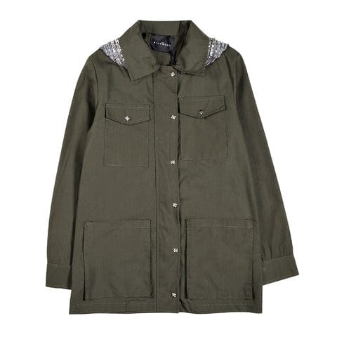 john richmond Abbigliamento Camicie verde militare / 6A john richmond - Abbigliamento - Camicie - Camicie