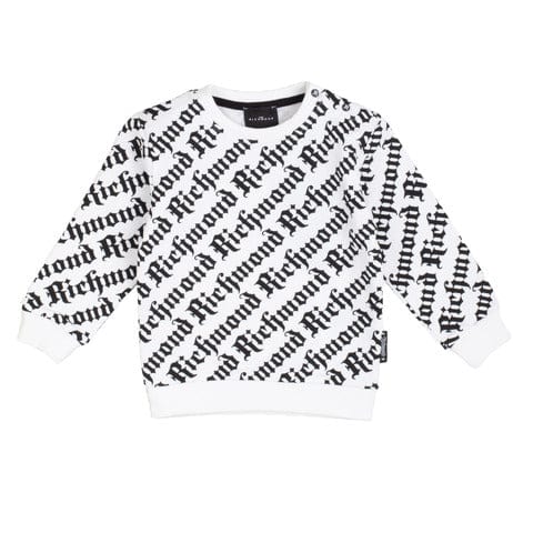 john richmond Abbigliamento Felpe big logo white black / 6M john richmond - Abbigliamento - Felpe - Felpe