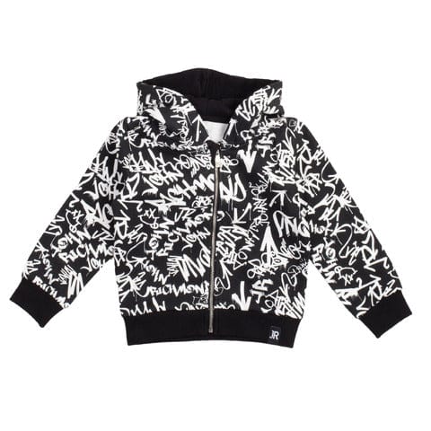 john richmond Abbigliamento Felpe graffiti black o-wht / 6M john richmond - Abbigliamento - Felpe - Felpe