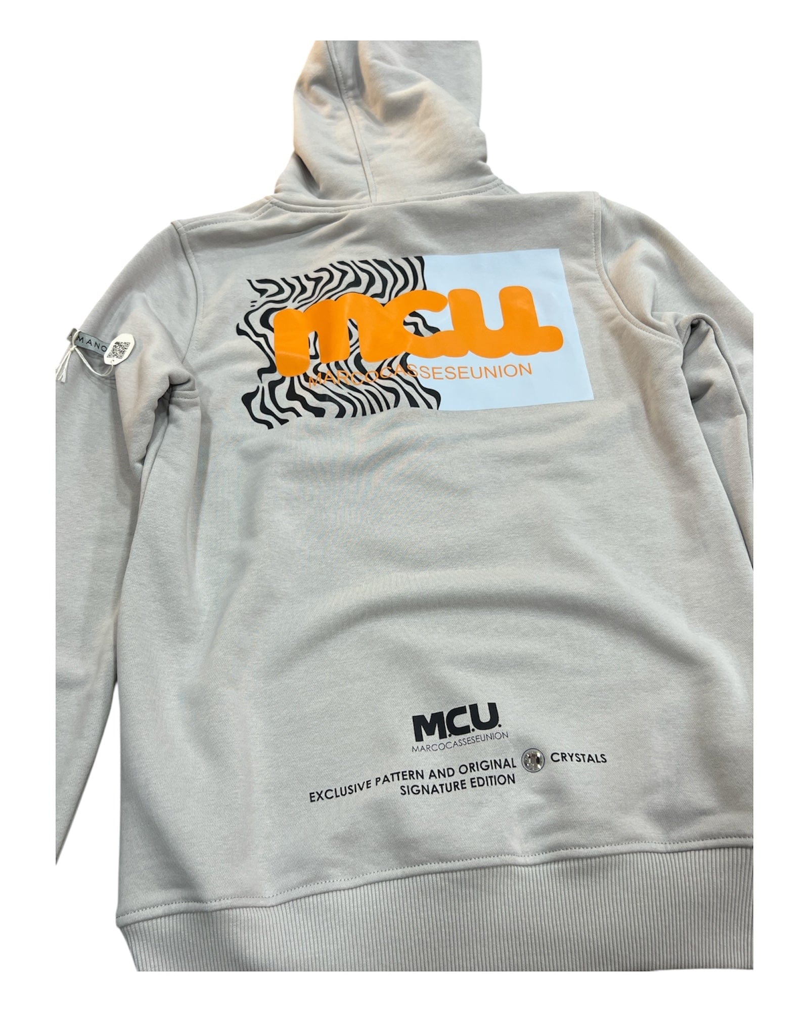MCU Marco Cassese Union Abbigliamento Completi MCU by SWAROVSKI - COMPLETO FELPA CAPPUCCIO E PANTALONE P/E 2025 GARZATO