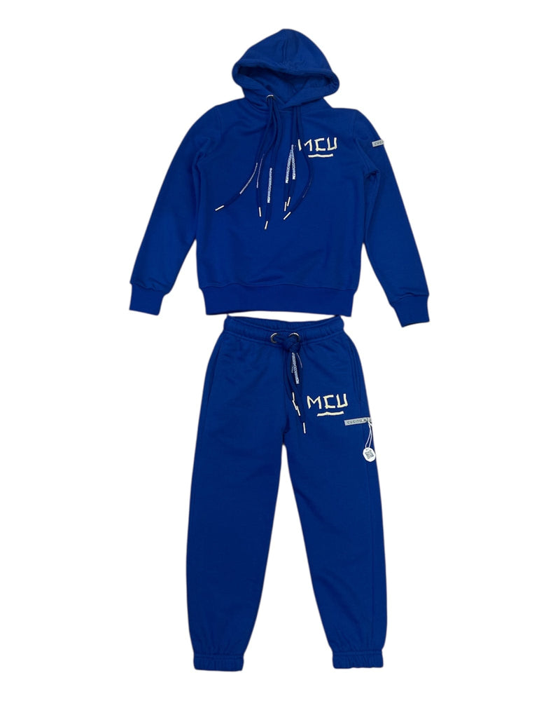 MCU Marco Cassese Union Abbigliamento Completi MCU by SWAROVSKI - COMPLETO FELPA CAPPUCCIO E PANTALONE P/E 2025 GARZATO