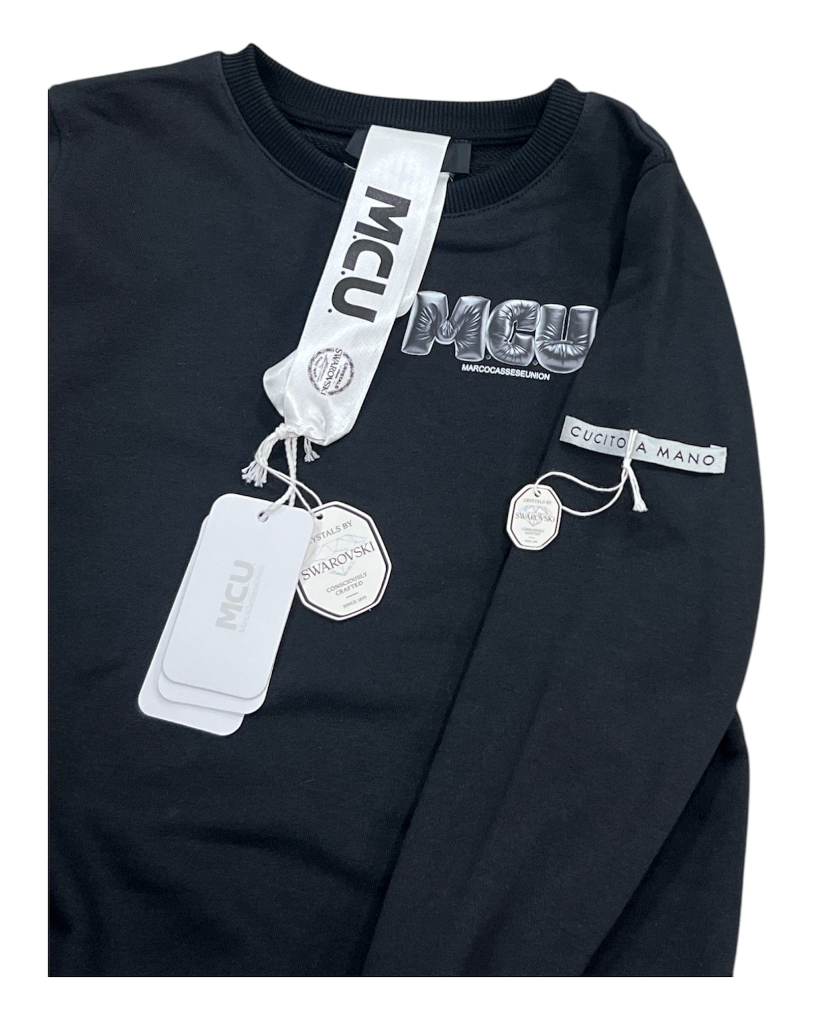MCU Marco Cassese Union Abbigliamento Felpe MCU by SWAROVSKI - FELPA GIROCOLLO P/E 2025