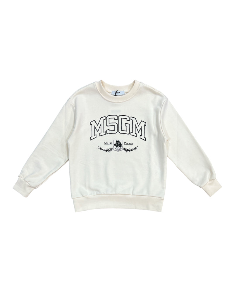 msgm Abbigliamento Felpe MSGM FELPA PANNA