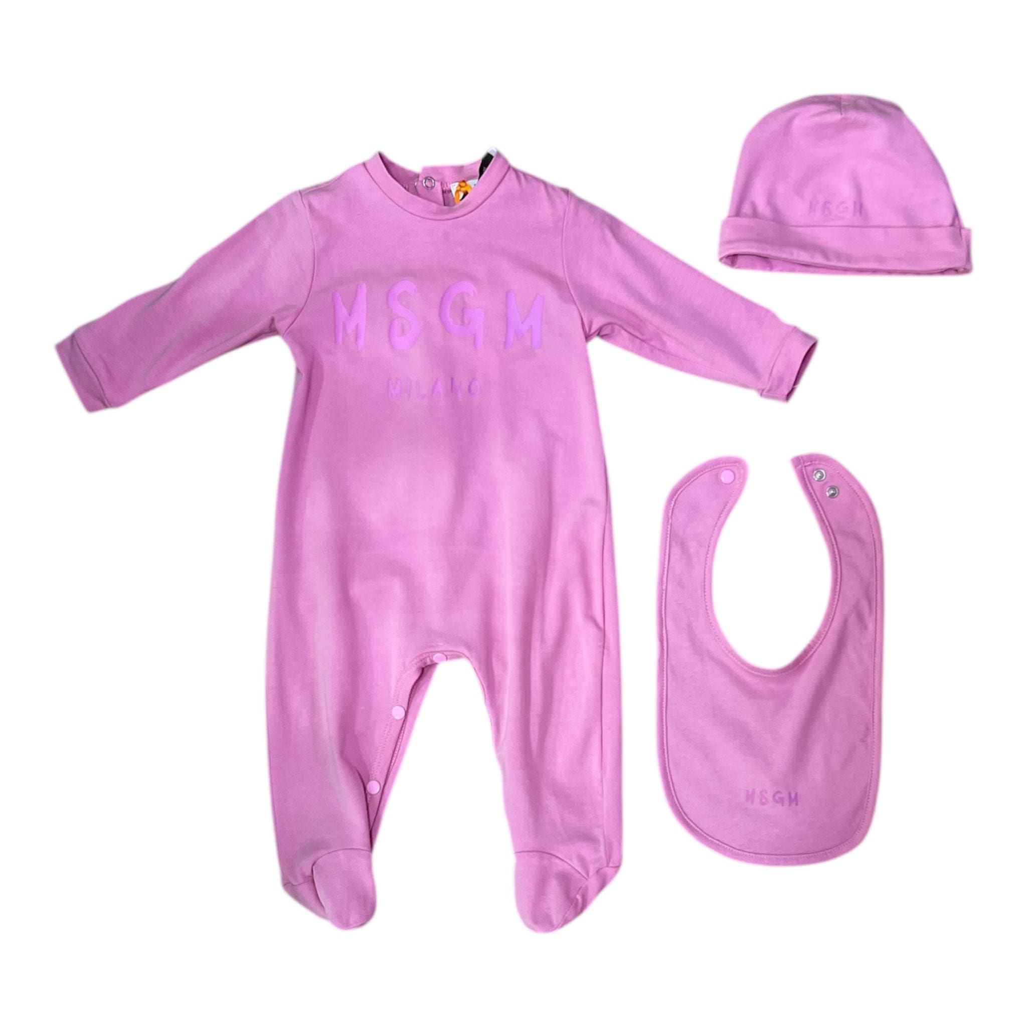 msgm Abbigliamento Tutine 6M MSGM Set tutina bavaglino e cappello - primavera estate -