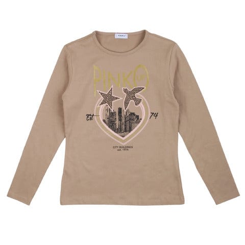 pinko Abbigliamento T-Shirt beige / 8A pinko - Abbigliamento - T-Shirt - T-SHIRT MANICA LUNGA