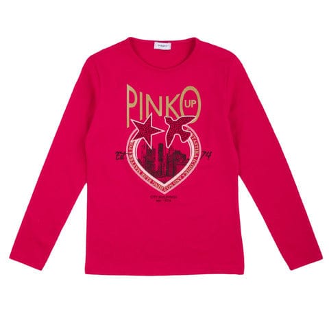 pinko Abbigliamento T-Shirt fucsia / 8A pinko - Abbigliamento - T-Shirt - T-SHIRT MANICA LUNGA