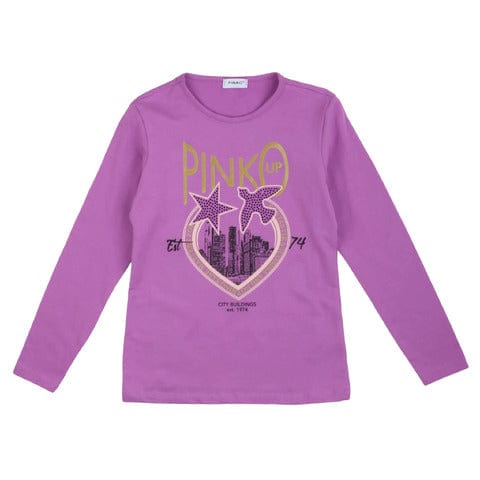 pinko Abbigliamento T-Shirt viola / 8A pinko - Abbigliamento - T-Shirt - T-SHIRT MANICA LUNGA