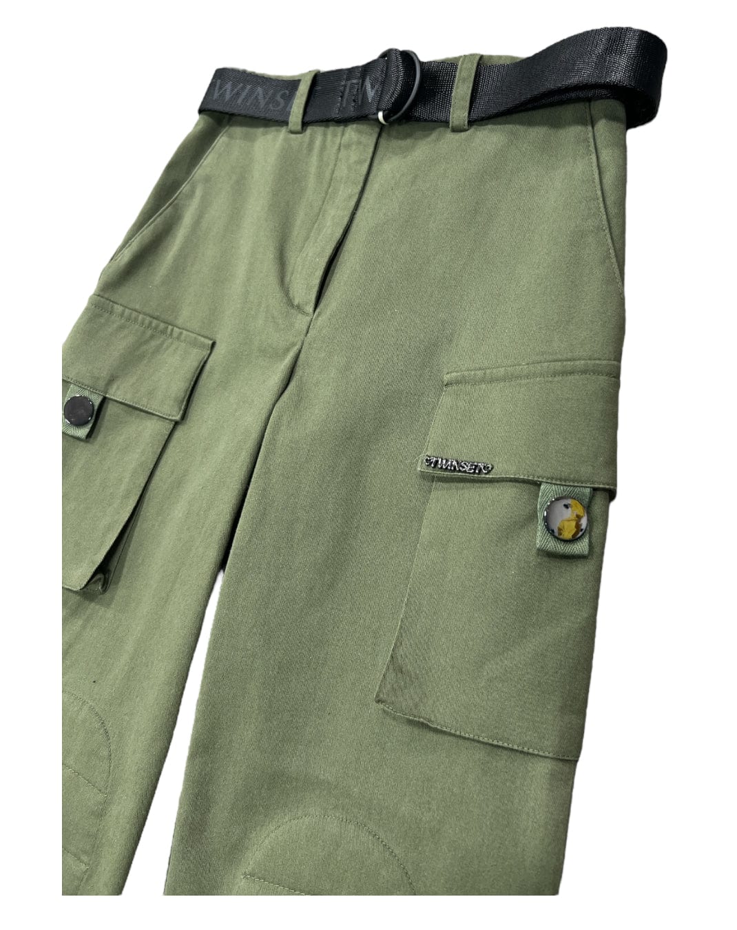 Twinset Abbigliamento Pantaloni Twinset Pantalone militare con cintura
